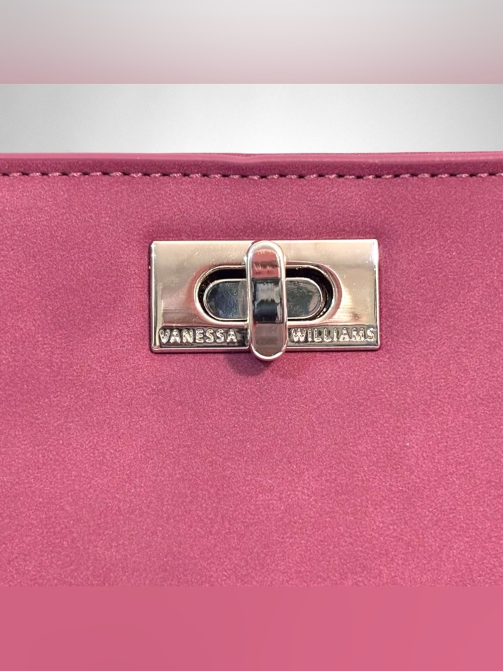VANESSA WILLIAMS Merlot Suede Satchel Women Handbag/Shoulder Bag NWT - Picture 2 of 8